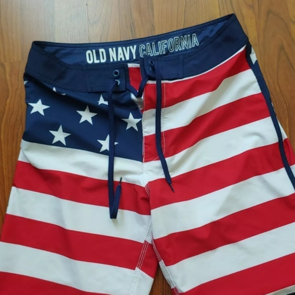 Men's USA America Flag Swim Trunk SurfBoard Shorts - Picture 3 of 6
